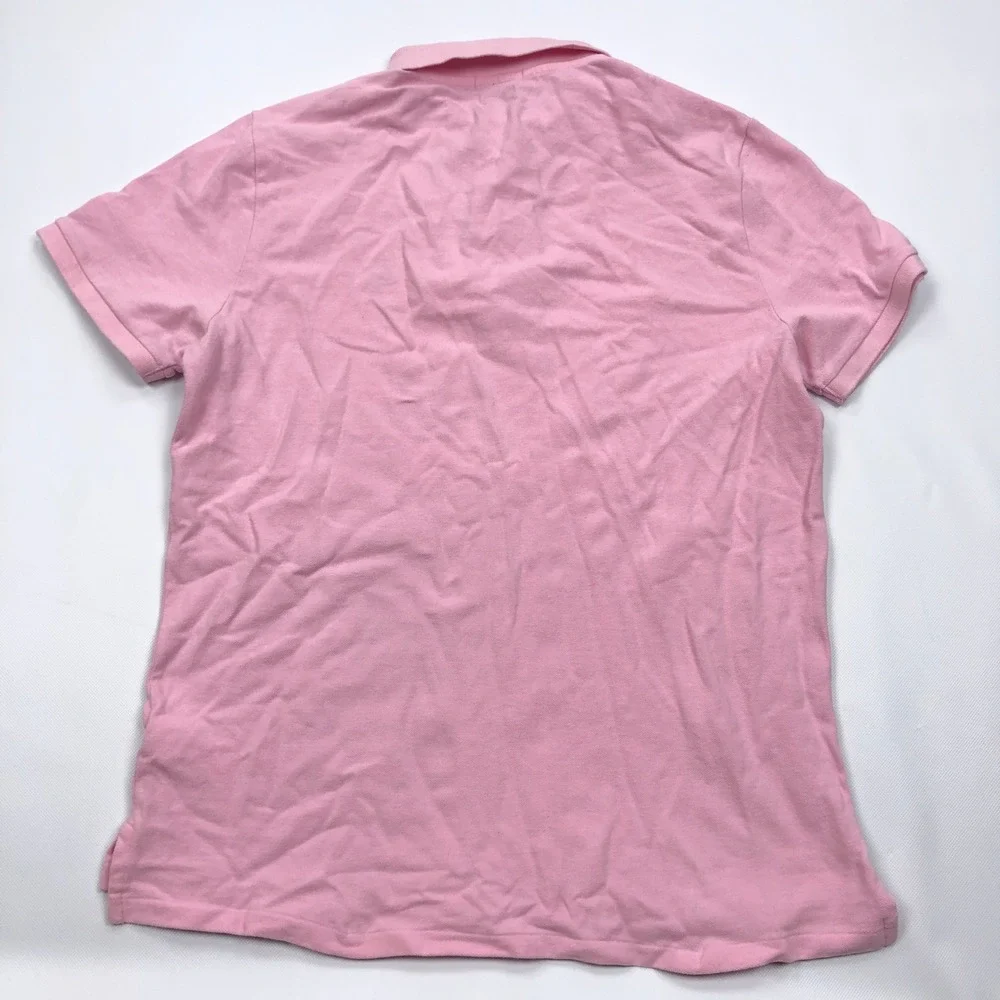 Polo Ralph Lauren Mens XL Custom Slim Fit Pink Pique Short Sleeve Polo Shirt